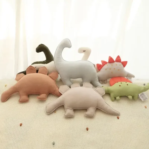 Jouet en peluche dinosaure dessin animé pour enfants, beurre apaisant pour bébé, style nordique, Ins Hot, nouveau produit, 2025
