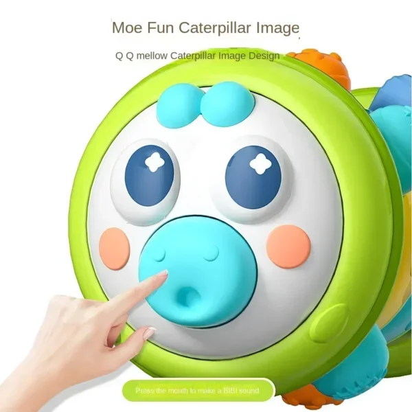 Jouet à rouleau rampant pour bébé de 0 à 12 mois, jouet sensoriel pour activité infantile, temps du ventre, développement éducatif Montessori - Image 5