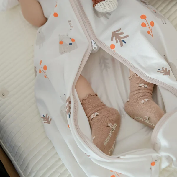 Gigoteuse d'Été pour Bébé de 3 à 18 Mois, Vêtements de Nuit Minces pour Enfant, pour Garçons et Bol, Couverture Anti-Coups de Pied avec Imprimé d'Ours Mignon - Image 4