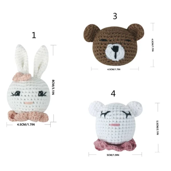 Hochet Animal Crochet perle attache-sucette accessoires bricolage produit dentition pour bébé 69HE - Image 6