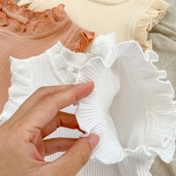 Ensemble de vêtements d'été pour bébés filles, body à volants, haut, short PP, Bloomers, tenues 2 pièces, barboteuse pour tout-petits de 0 à 24 mois - Image 6