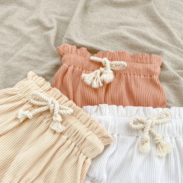Ensemble de vêtements d'été pour bébés filles, body à volants, haut, short PP, Bloomers, tenues 2 pièces, barboteuse pour tout-petits de 0 à 24 mois - Image 5